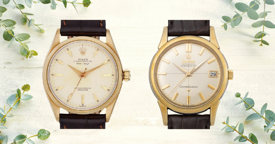 1955年製の〝ロレックス オイスター〟 1960年代製の〝オメガコンステレーション〟
